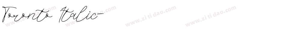 Toronto Italic字体转换